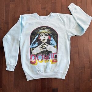 Brand new, never worn Light Blue BowieSweatshirt